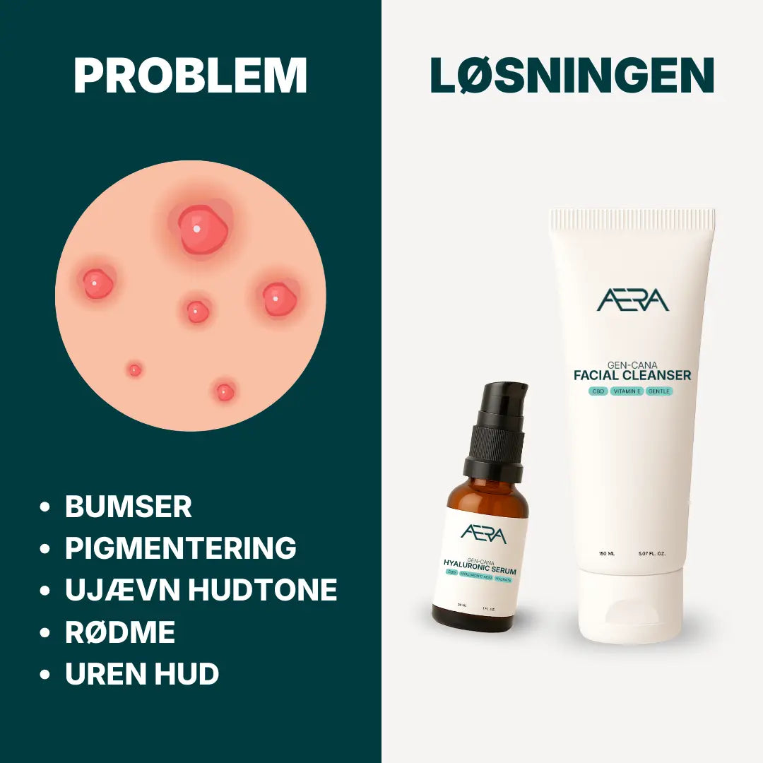 Se alle de hudproblemer som ansigtspakken til fedtet og kombineret hud løser - herunder bumser, pigmentpletter, urenheder, rødme og uren hud.