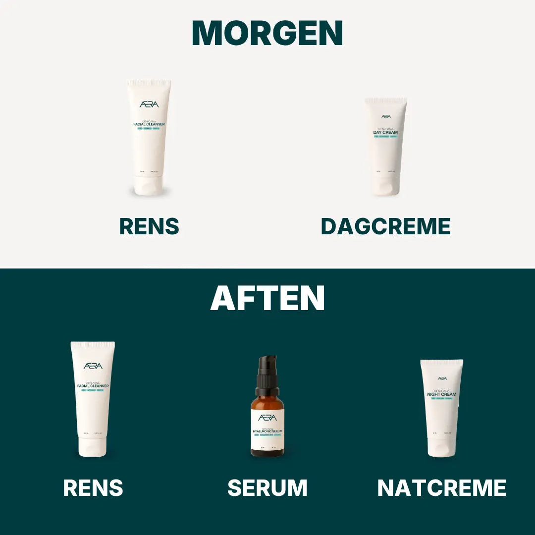 Sådan bruger du din hudplejerutine hos ÆRA Care